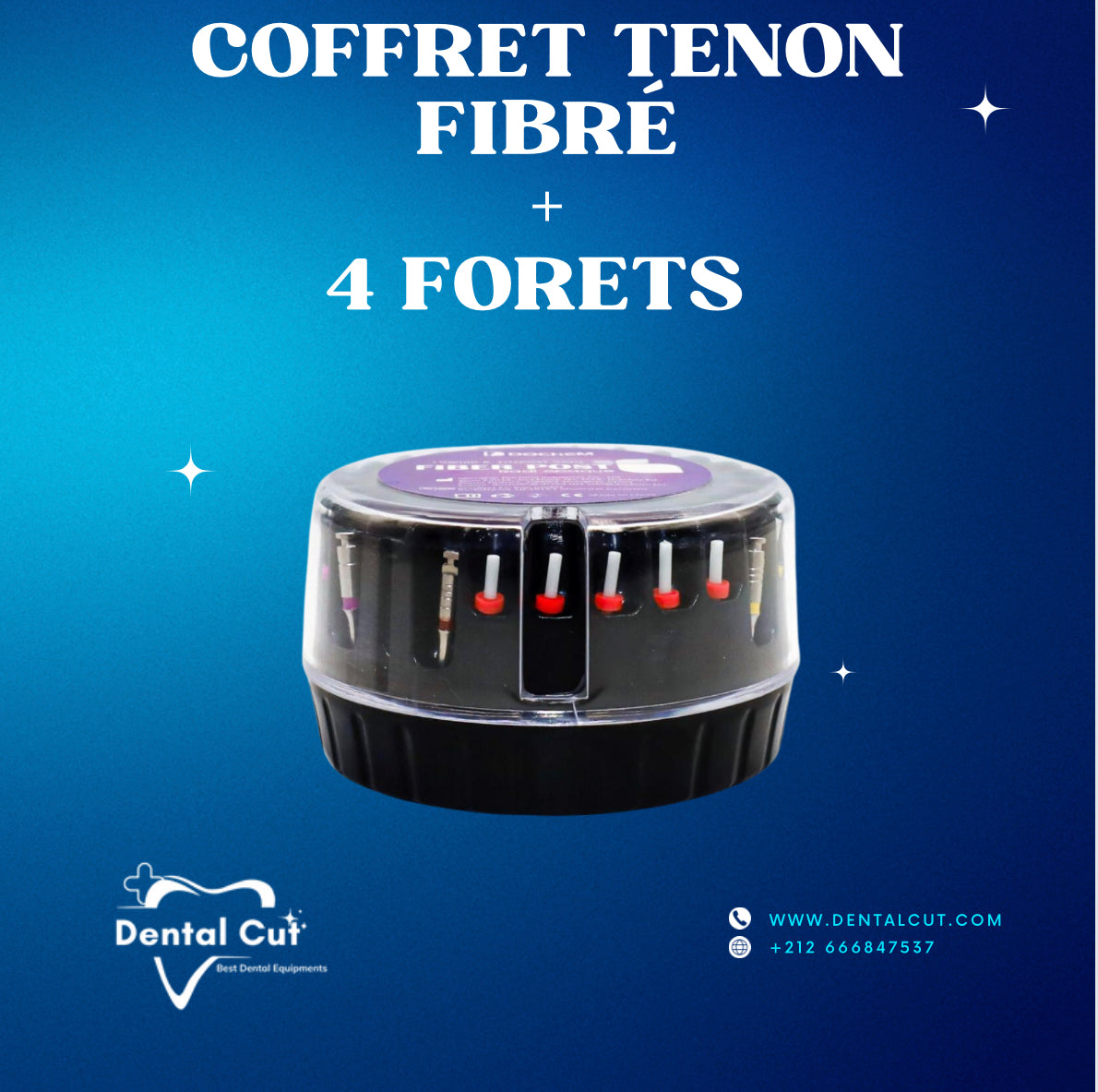 Coffret de TENON FIBRÉ COFFRET DE 25 PIECES + 4 FORETS